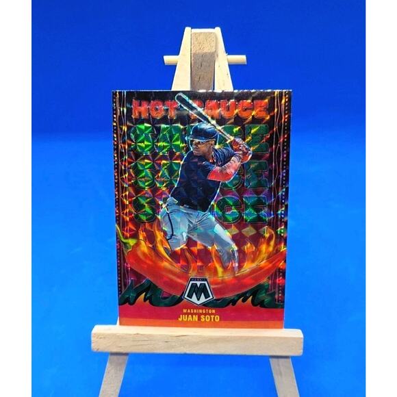 Juan Soto #HS-2 2022 Panini Mosaic Hot Sauce Green Prizm National Mets - Picture 3 of 5